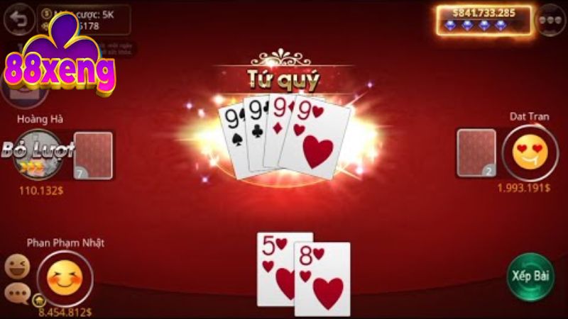 Hướng Dẫn Cách Chơi Sâm Vỡ Lòng Cho Người Mới Nhập Môn 4 Bạn nhớ để ý cách chơi Sâm ra bộ tứ quý của đối thủ nhằm tính toán chiến thuật đánh Heo